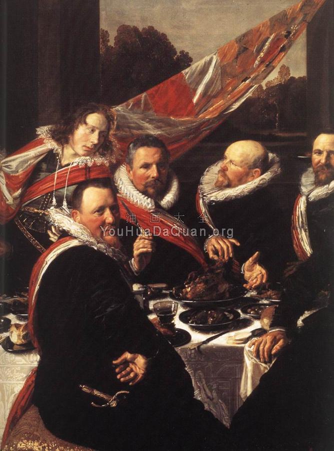 Banquet of the Officers of the St George Civic Guard detail - 弗朗斯·哈尔斯